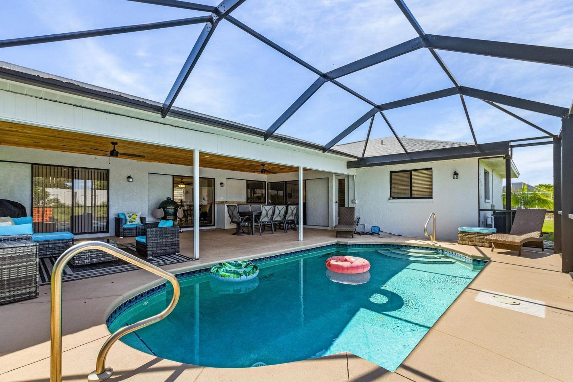 Cozy Retreat, Heated Pool, Water Canal, Bikes,3 Bedroom Κέιπ Κόραλ Εξωτερικό φωτογραφία